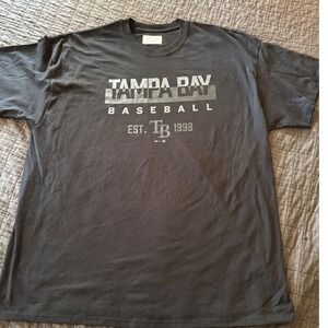 Majestic Tampa Bay Baseball T Shirt Mens 2XL Gray Established 1998‎ MLB